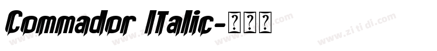 Commador Italic字体转换